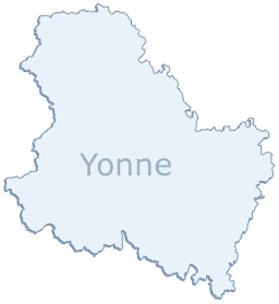 Carte du départemenet de l'Yonne